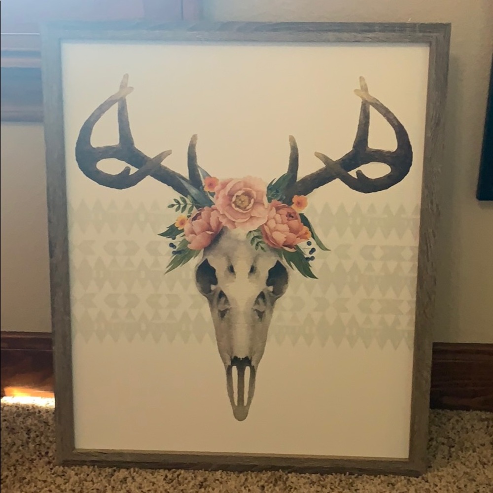 Floral deer picture